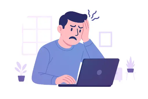 Ein man der PC Probleme hat