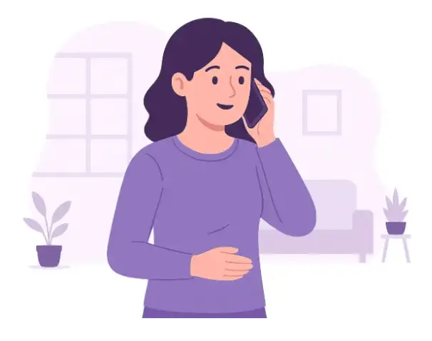 EIne Dame ist am Telefonieren